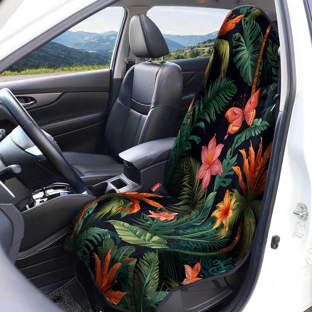 Universal Car Front Seat Leaf Towel Cover - Ideal for Gym & All-Season Use