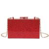 Sequined Acrylic Box Party Clutches Wedding Evening Bags for Women Designer Female Purses and Handbags Chic Chain Shoulder Bag