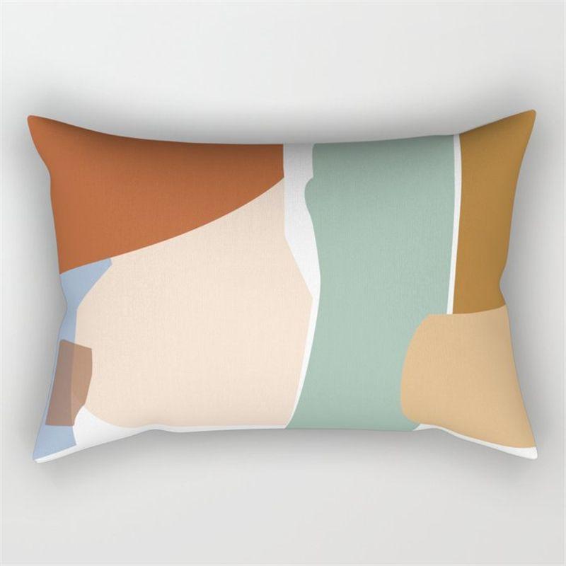 Nordic-style Irregular Geometric Lumbar Cushion | 3050 Rectangular Sofa Pillowcase Removable