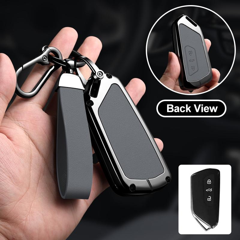 Zinc Alloy Car Key Cover For Volkswagen Golf 8 Mk8 Id.3 Id.4 Id.6 Cupra Skoda Octavia A8 Seat Leon Mk4 Formentor Tarraco Keyring