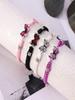 1pc Butterfly Bracelet Women's Butterfly Pendant Woven Bracelet Is Adjustable
