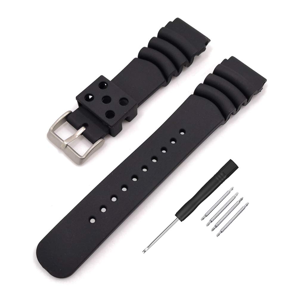 

Seiko Watch Replacement Band Fitting Width 18mm 20mm 22mm 24mm Waterproof Rubber Belt for Diving ...