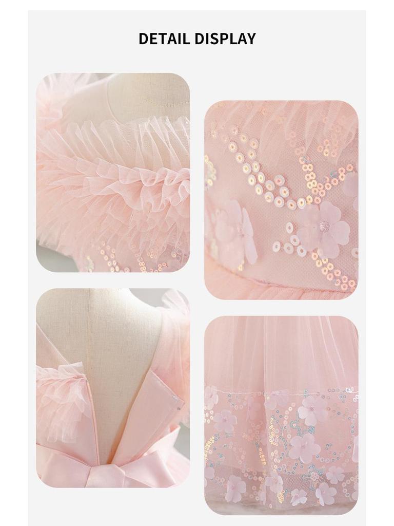 Infant & Toddler Fluffy Tulle Princess Dress: Summer Wedding, Party, First Birthday Outfit