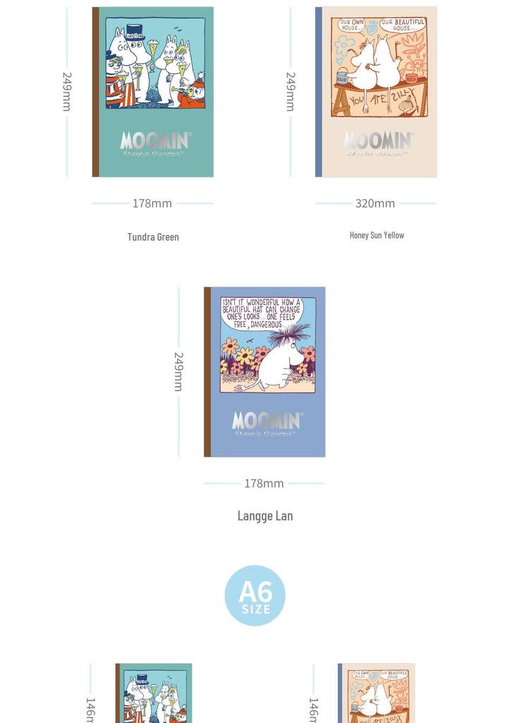 Moomin Meets You Series Wire-O Bound B5 Student Planner & A6 Classroom Notes Book