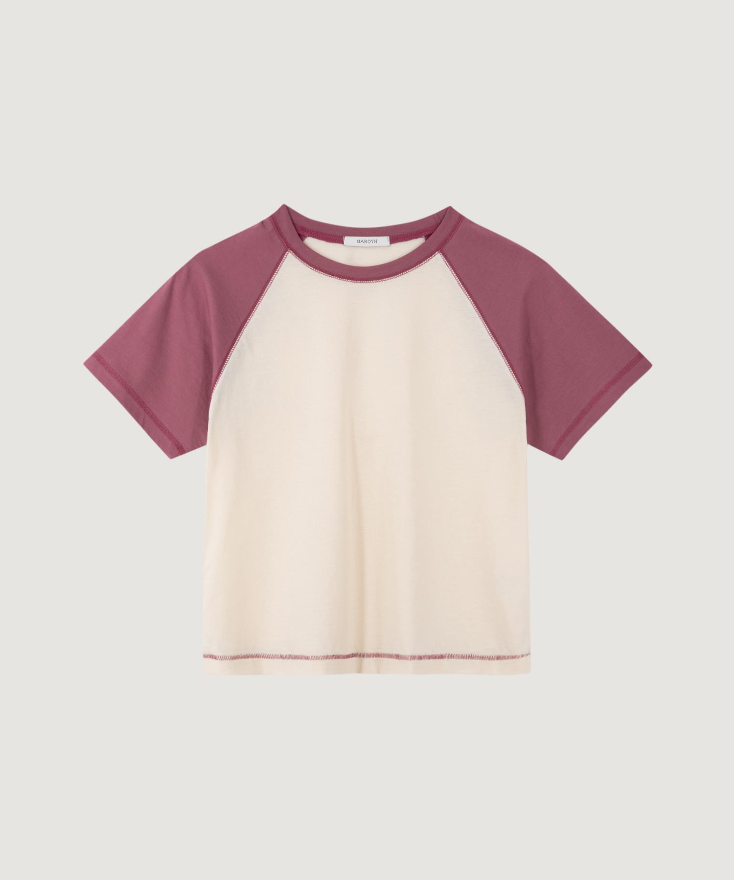 Maroi Mix Crop T-Shirt (Grape)