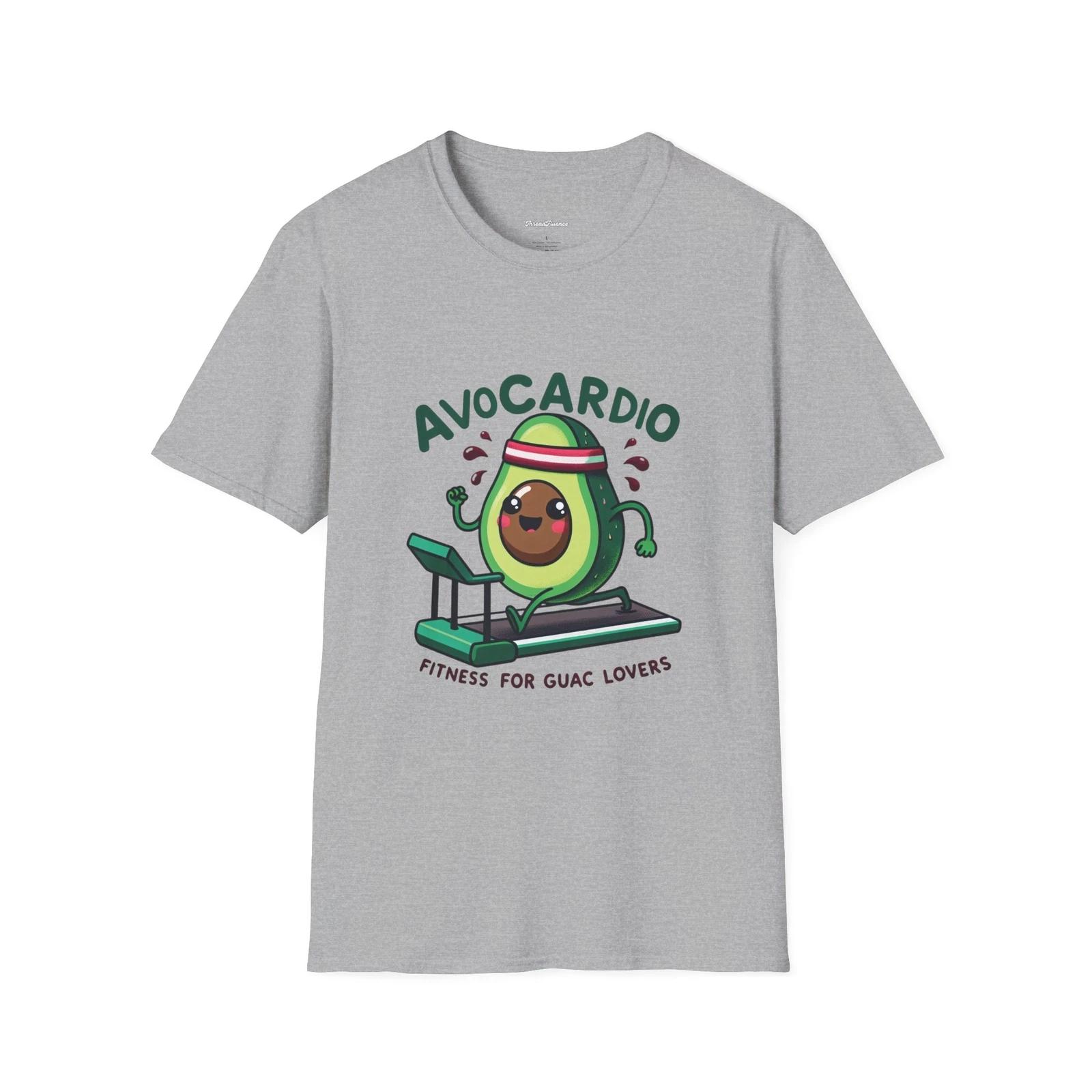 Avocardio Fitness T-Shirt, Guac Lovers Tee, Funny Workout Shirt, Fitness Gift, M
