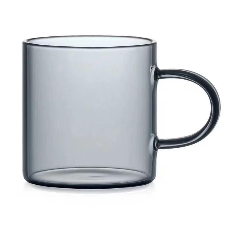 ZISIZ Translucent Black Gongfu Glass Tea Cups (80ml, Set of 3)