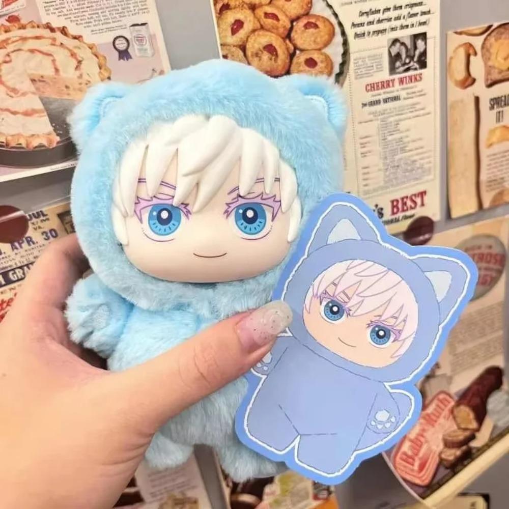 Genuine Kawaii Jujutsu Kaisen 2 Cat Ear Plushie Series Blind Box Anime Dolls Mystery Room Decoration Festival Collectibles Gifts