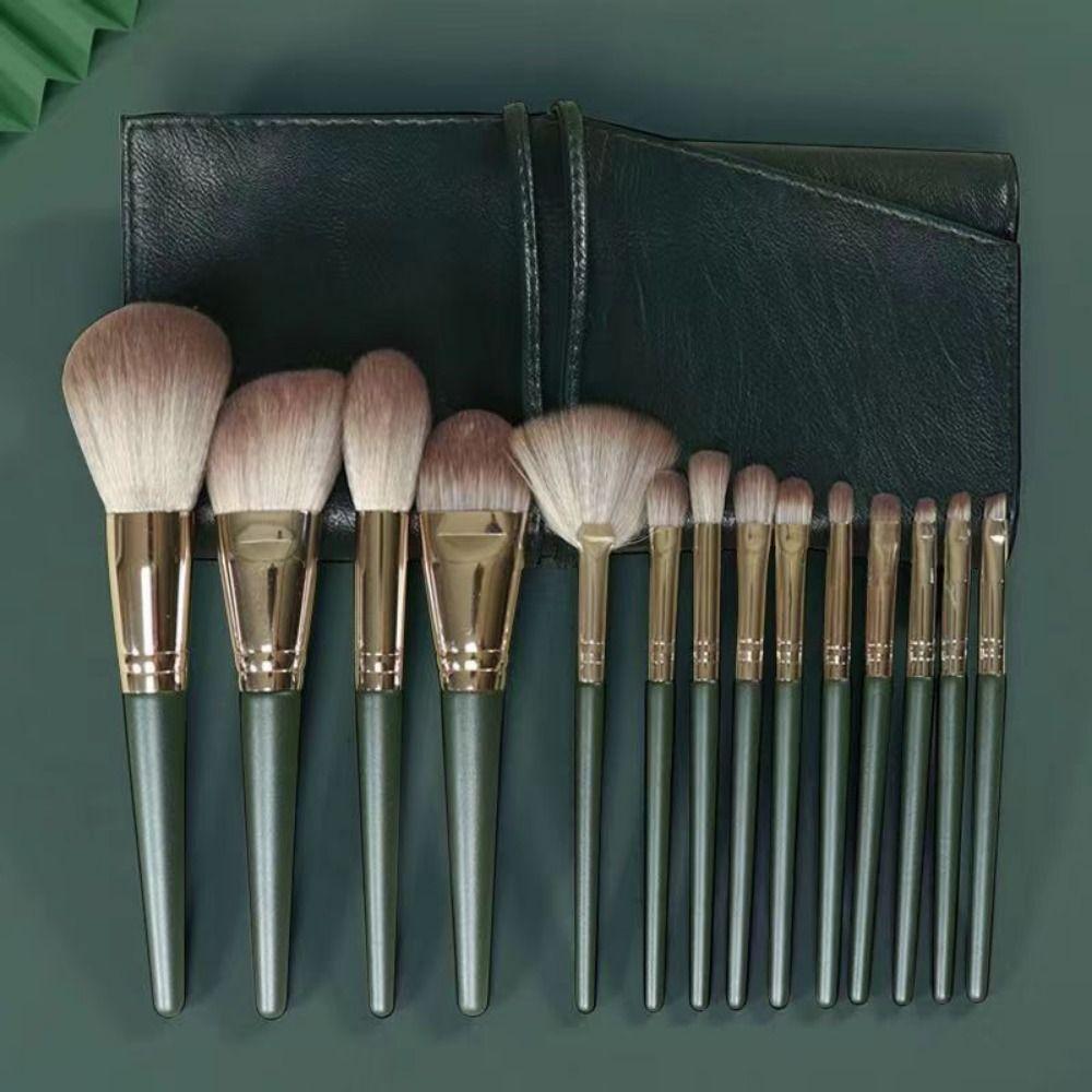 14Pcs Fluffy Brush Head Makeup Brushes Set Portable Set Professional Makeup Tools  Full Face Makeup