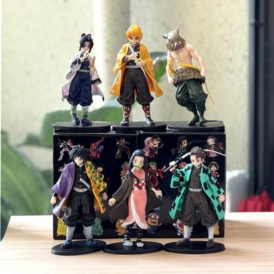 Sada velkých anime figurek Demon Slayer: Modelová hračka Tanjiro, Zenitsu, Nezuko, Giyu