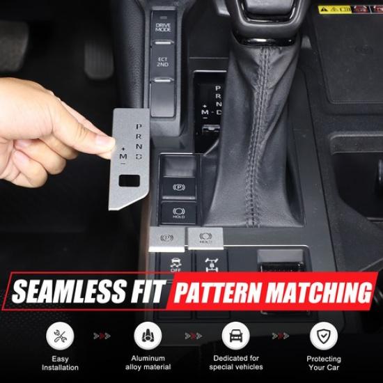 Silver Steel Gear Gear Display Button Trim Sticker For Toyota LC250 Prado 2024+