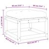 VidaXL Garden Footrest with Cushions, Pallet Pouf, Terrace Coffee Table, Modular Living Room Furniture for Balcony, 844700