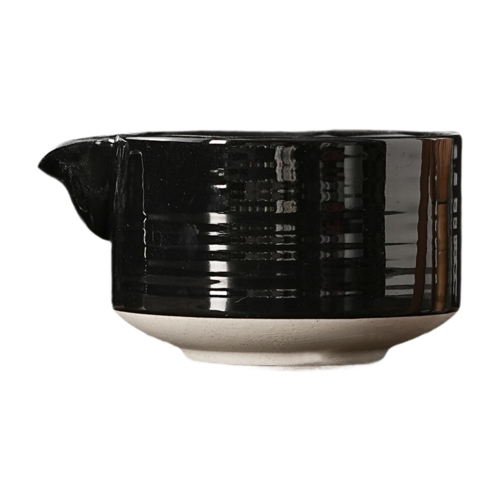 

Ceramic Matcha Tea Bowl Traditional Porcelain Tea Bowl for Friends чорний