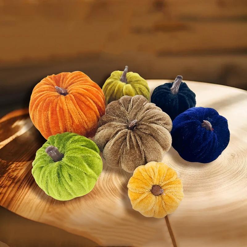10PCS Halloween Pumpkin Set 5CM Artificial Pumpkin Decorations Halloween Party Foam Pumpkin Desktop Ornament Halloween Decor