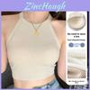 Summer Sleeveless Bandeau Top With Builtin Bra For Womens Casual Wear