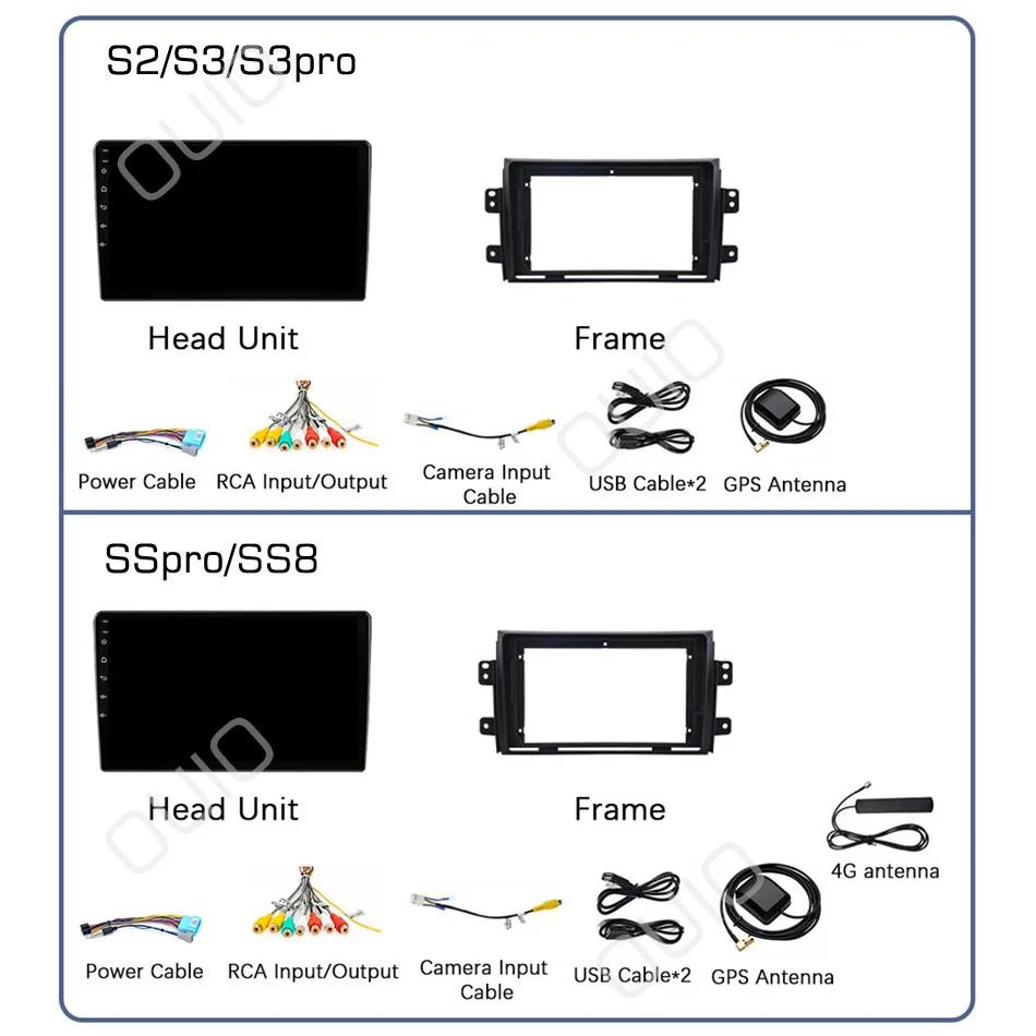 2din Android 10 Car Radio Multimedia Player Carplay Auto GPS Navigation For Suzuki SX4 2006-2013 for Fiat Sedici 2005-2014