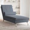 VidaXL Massage Lounge Chair with Dark Grey Velvet Bolster, Long Sofa Chair, Bedroom Lounge Chair, Chair 379451