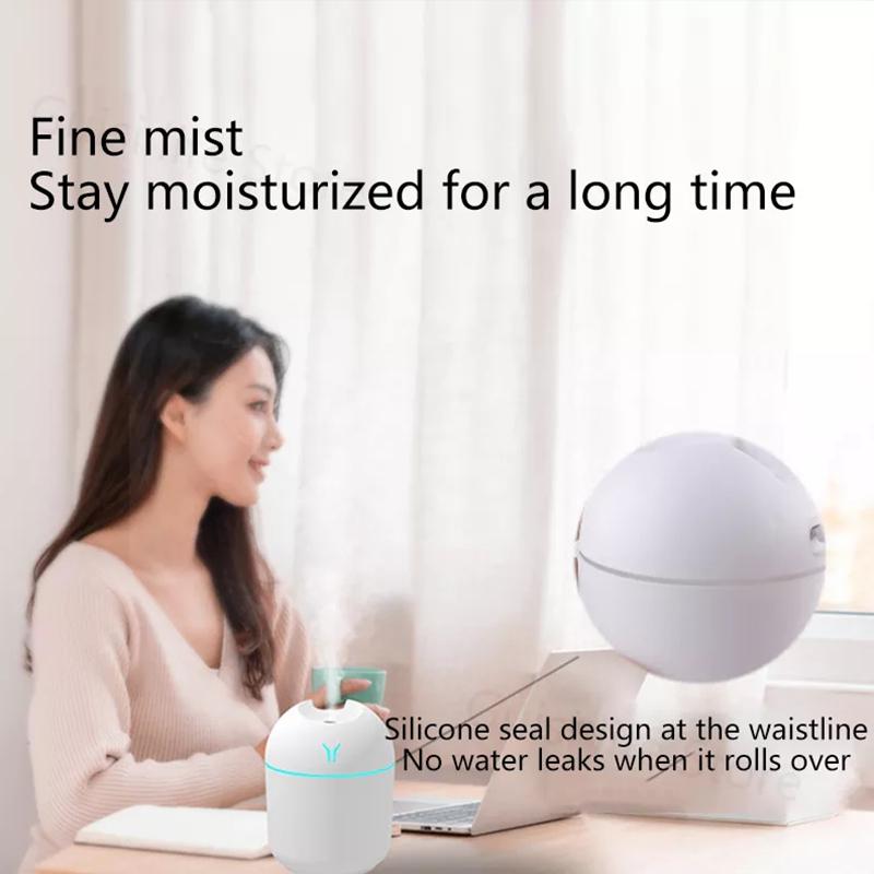 1PC 250ML Mini Aroma Oil Diffuser USB Essential Oil Atomizer Electric Air Humidifier With LED Night Lamp For Home Desk Bedroom Car