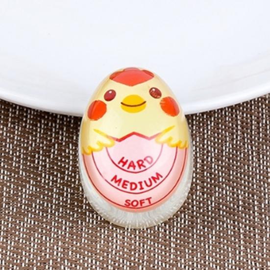 Creative Cartoon Kitchen Timer Heat Sensitive Reminder Color Changing Soft Medium Hard Boiled Egg Timer for Dining Room