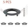 5Pcs Recessed LED Downlight Mounted Frame Round with MR16 Lamp Holder Cut Hole 60mm Ceiling Spot Lights Fitting Fixture