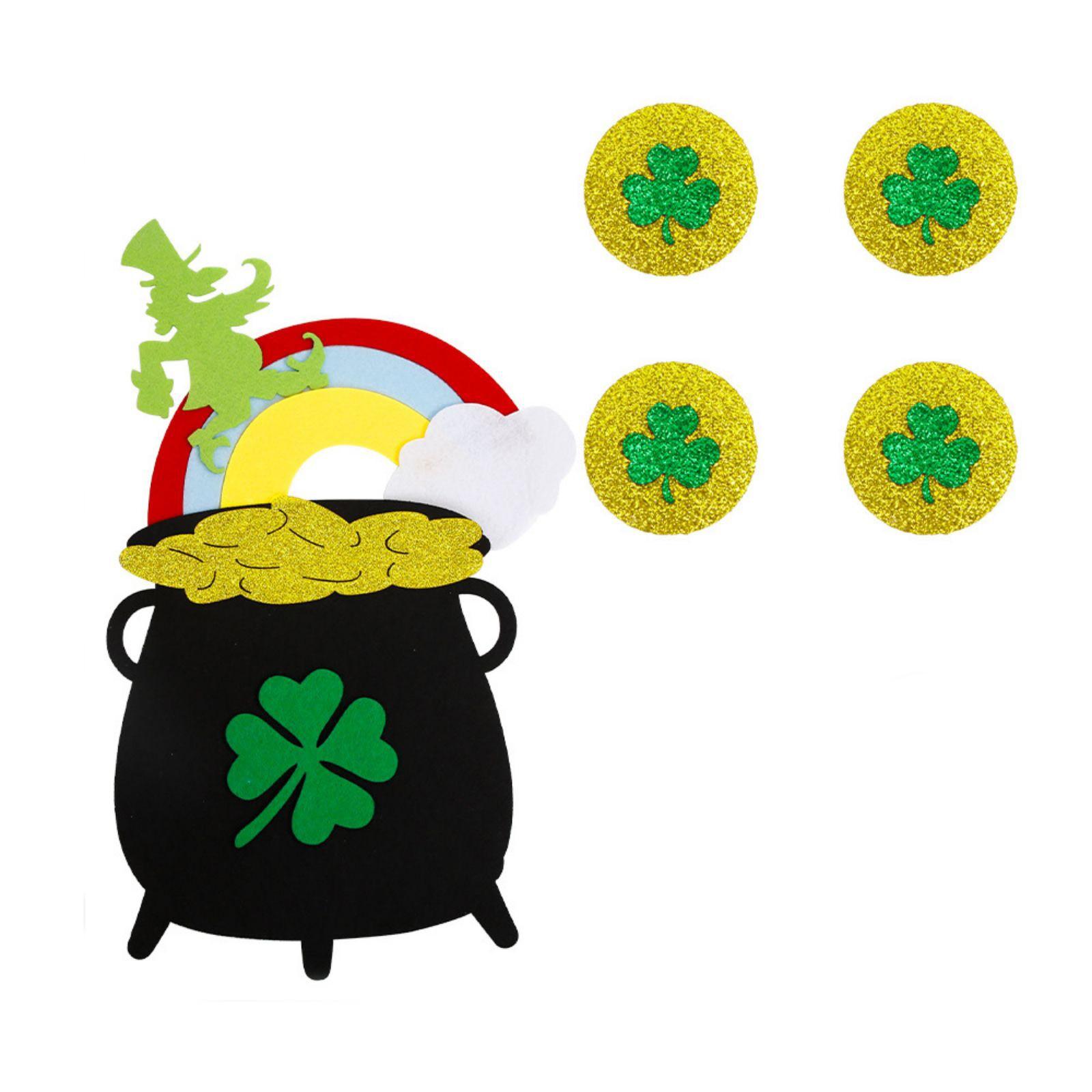 

улица. Украшение на день Святого Патрика, наклейка на дверь, украшение для вечеринки, ирландский день, наклейка на стену с четырьмя листами One Size зелёный