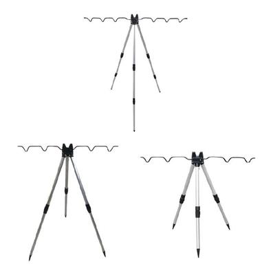 Foldable Fishing Rod Holder Outdoor Rod Rest for Sea Beach Fishing Aluminium Alloy Telescopic Fishing Rod Tripod Stand