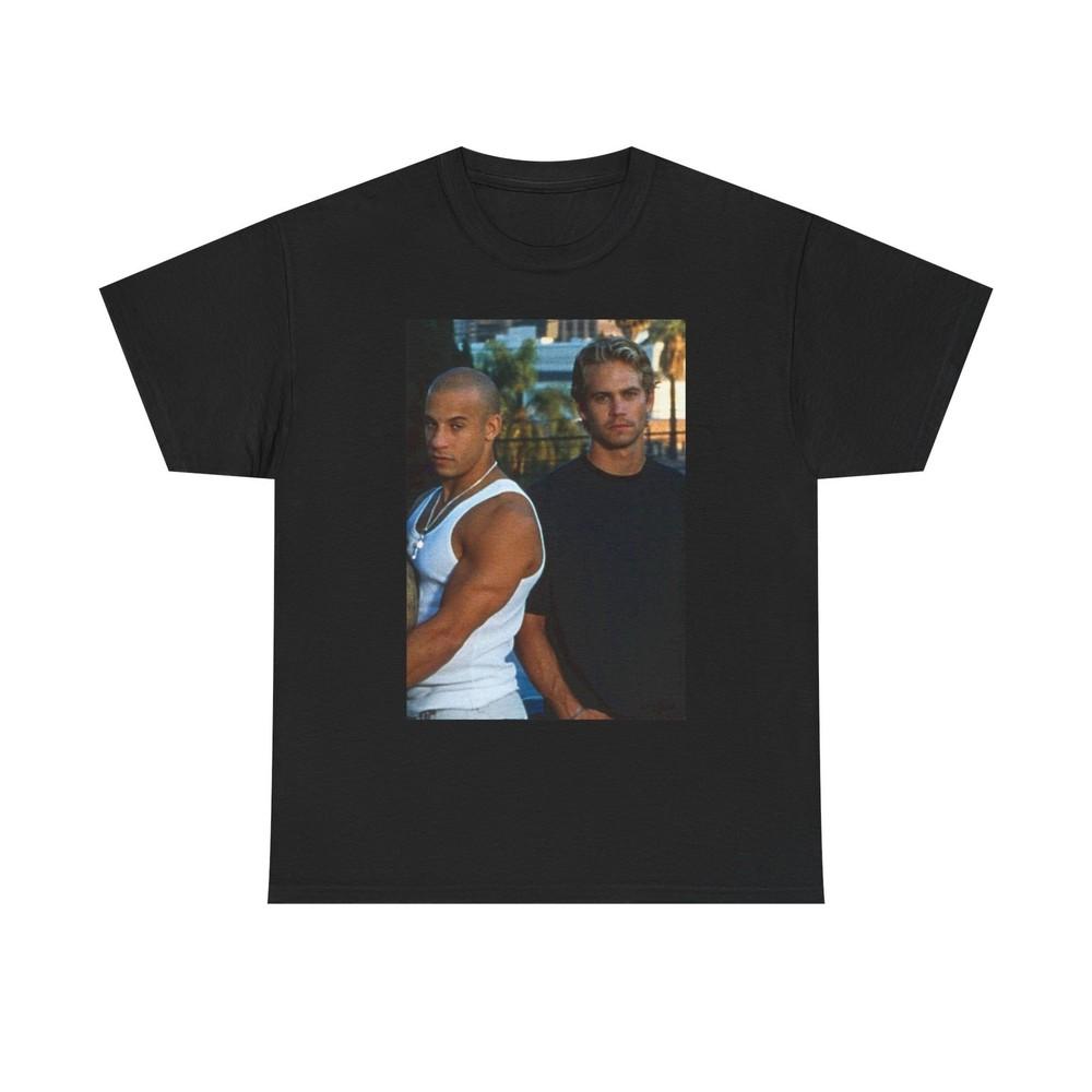 

Paul Walker And Vin Diesel Vintage Graphic TShirt Comfy Cotton Tee Brand NEW Unisex T-Shirt XL