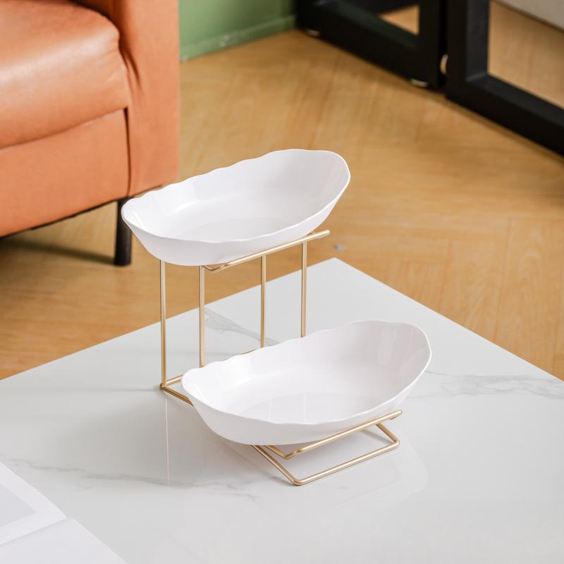 Multi-layer Ingot Fruit Plate with High Appearance Fruit Dining Plate with Premium High-end Snack Plate with Living Room Moving To New Home Use