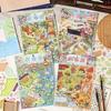 Chinese style 3D Three-dimensional scene stickers Adhesive Diy Decorative Labels  Diary Album Stationery Scrapbooking material
