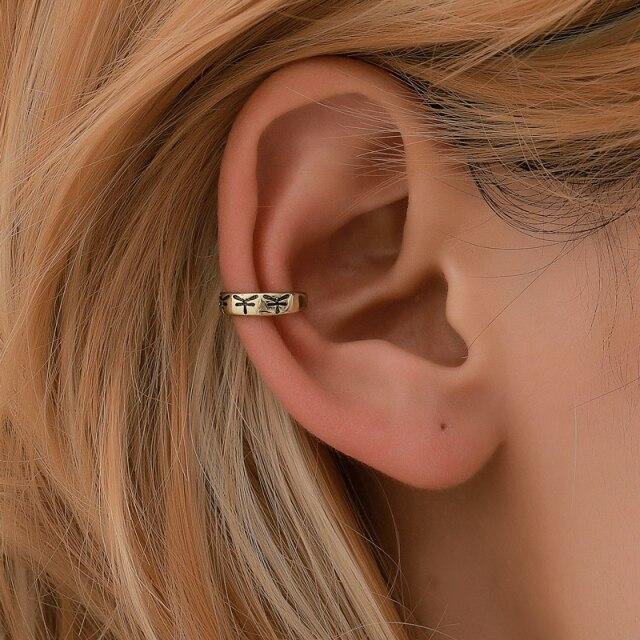 Mode Keine Durchbohrten Ohr Clip Manschette Wrap Ohrringe Blatt Feder Anhänger Nicht Piercing Clip Ohrringe für Frauen Party Statement