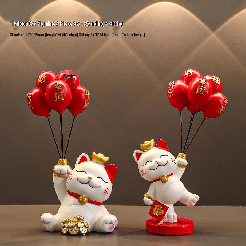 Cat Figurine - Perfect for Home Entry, Living Room, Wine Cabinet, or Shoe Cabinet Decoration; Ideal Housewarming Gift