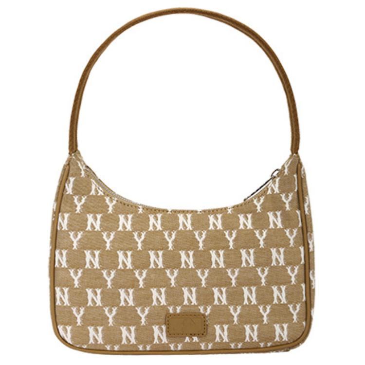 MLB Monogramm Serie New York Yankees Vintage All Over Print NY Polyester Unterarmtasche Mahjong Tasche Tragetasche Normale Damen Handtaschen 32BG33111-50B