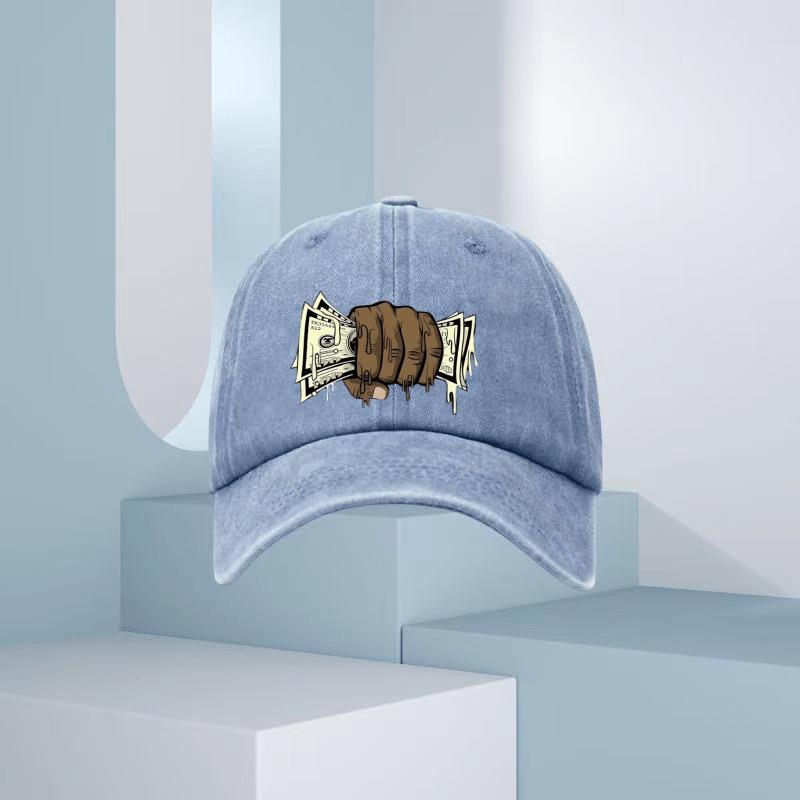 Summer Fashion with Printed Baseball Cap with Money Bag Pattern, Suitable for Men's and Women's Outdoor Equipment In All Seasons