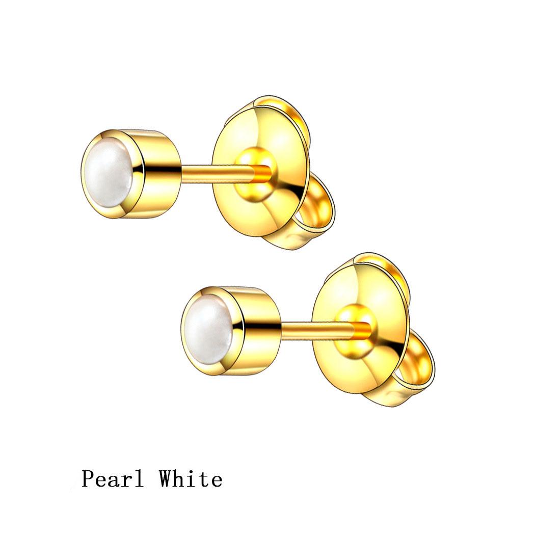 

Серьги с драгоценными камнями, хрящ для козелка, золото/серебро, украшения для тела, серьги-гвоздики из нержавеющей стали 316, 2 шт./1 пара, пистолет