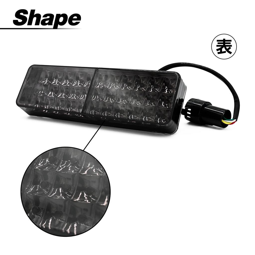 topsense Jimny JA11 12 JA22 JB31 SJ30 SJ40 Compatible Rear Pipe Bumper Smoked Full LED Tail Lights (Aftermarket)