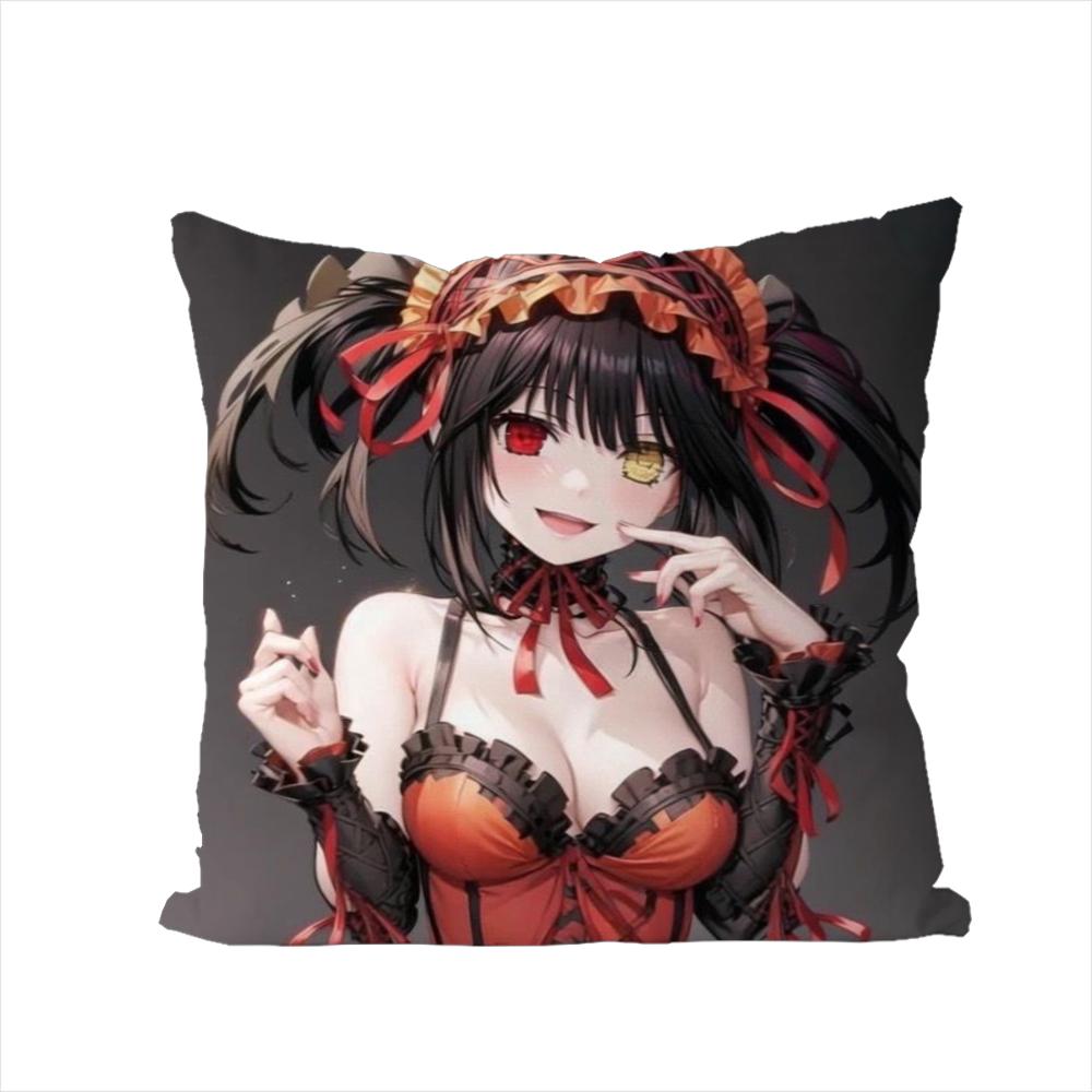 

Tokisaki Kurumi Pillow Case For Car Sofa Decorative Home Doublesided Print Plush Square Throw Pillow Cushion Cover 30x30cm