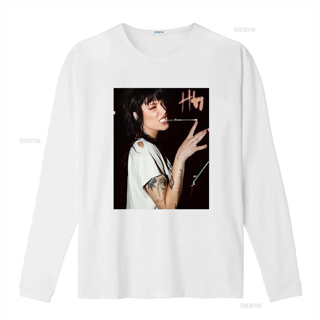 Halsey T Shirt For New Style Vintage Washed Fashion Casual Top For Everyday Wear Graphic Breathable Streetwear Slightly Unisex