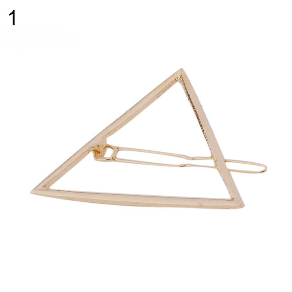 FLH Metal Hollow Moon Circle Triangle Bangs Spinka do włosów Kobiety Spinka Barrette Odzież Akcesoria