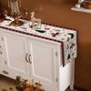 Snowflake Christmas Table Flag Linen Xmas Tablecloth Gift Christmas Table Runner Dining Table