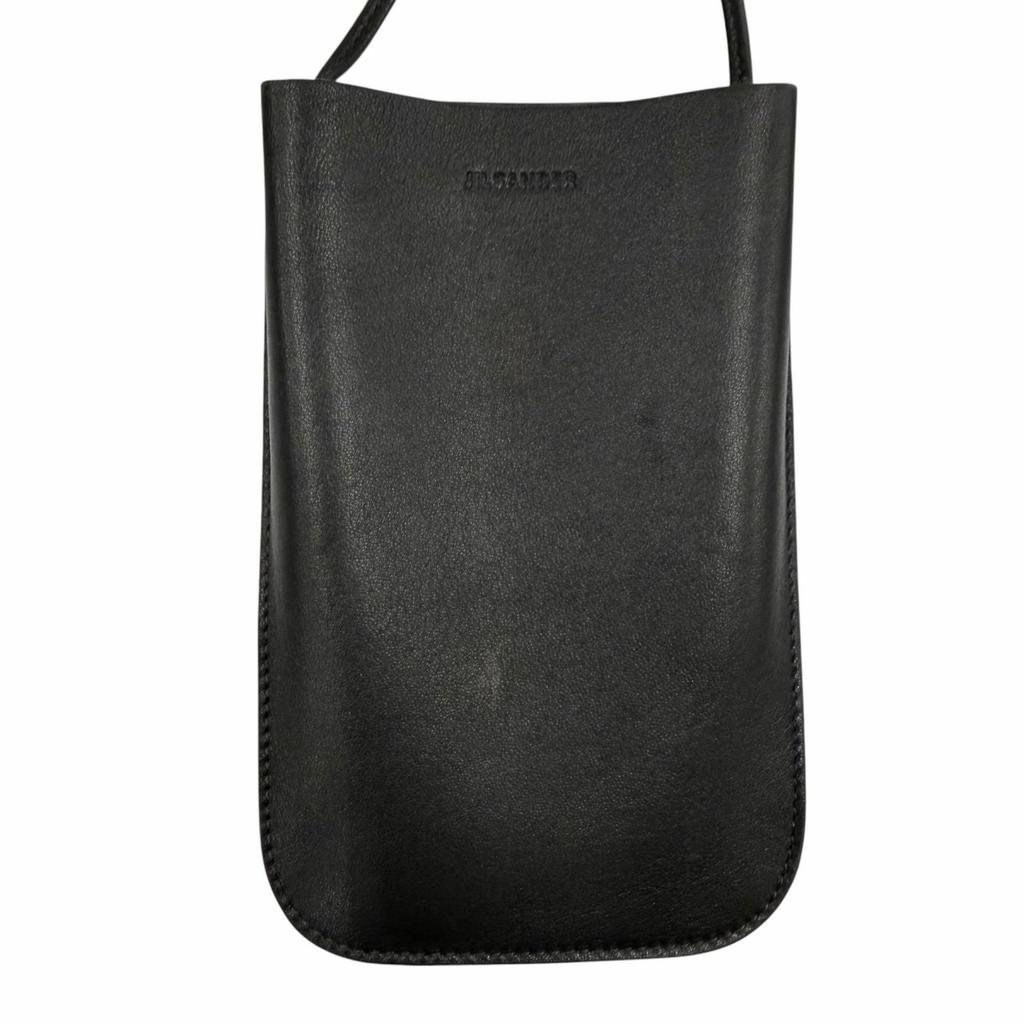 Great JIL SANDER Mobile case GIRO PHONE CASE black leather Women Used