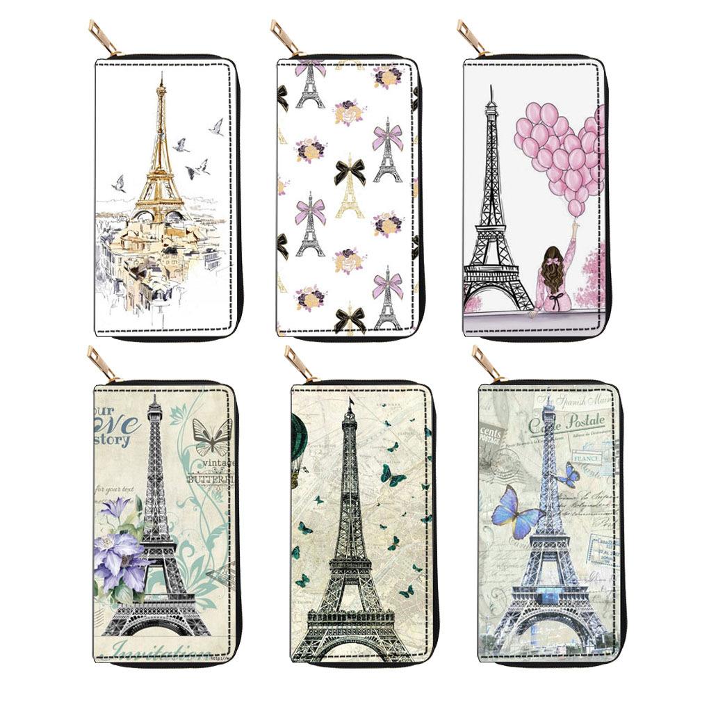 Eiffelturm Lange Reißverschluss Geldbörse Clutch
