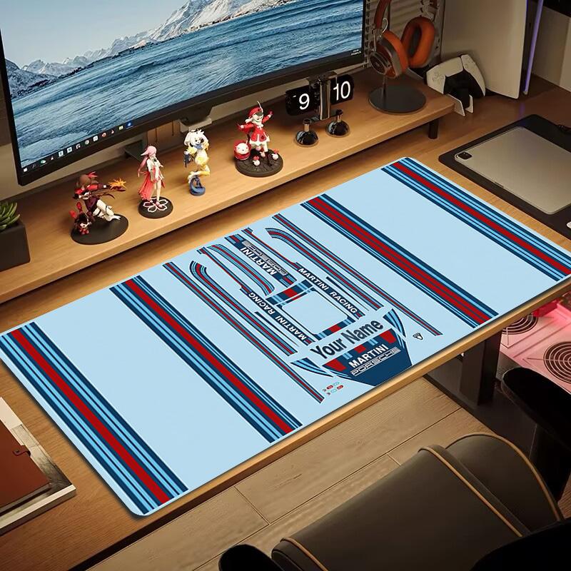 Martini Custom Name Large Size Mouse Pad Large Gaming Table Cushion Non-slip Laptop Tablet Big Mousepad XXL Mat Mini PC Playmat With Lock edge