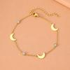 Stainless Steel Moon Beaded Fine Bracelets for Women Ladies Classic Fashion Exquisit Zircon Beaded Bracelets Jewelry Accessories