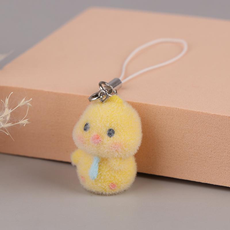 

1Pc Fuzzy Cute Couple Chicks Diy Mobile Phone Chain Bag Pendant Earrings Car Pendant