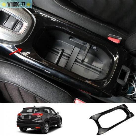 For Honda HR-V 2016- Central Console Water Cup Cover Trim 1X Bright Black