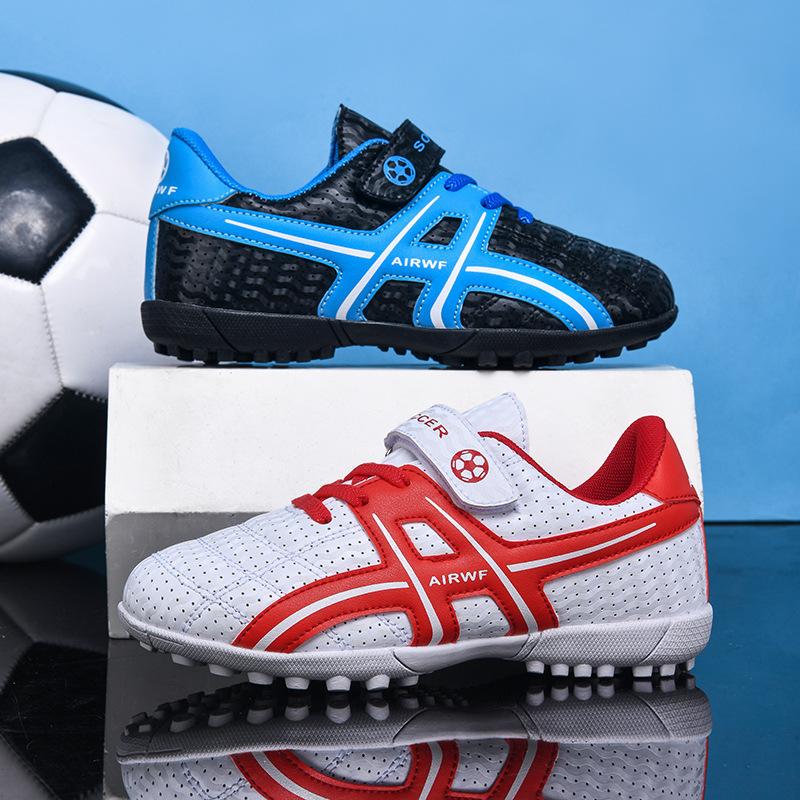Velcro Children's Football Shoes Spiked Broken Nails Boys' Shoes Girls' Shoes Elementary School Students Game Training Sports Shoes