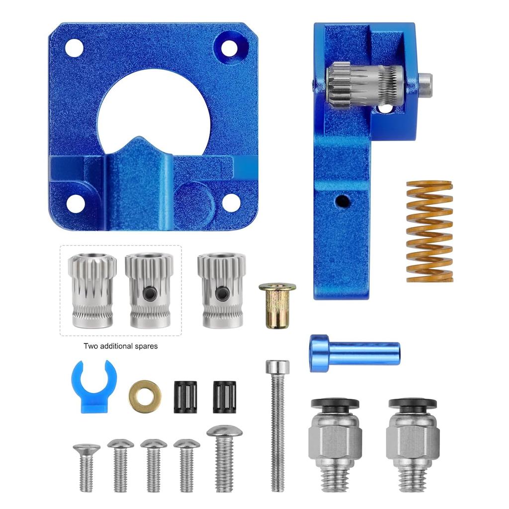 3D Printer Extruder for Ender 3 Dual Gear Filament Bowden Extruder, Aluminum Drive Feeder Upgrade Kit,Compatible with Creality Cr-10s Cr10s Pro