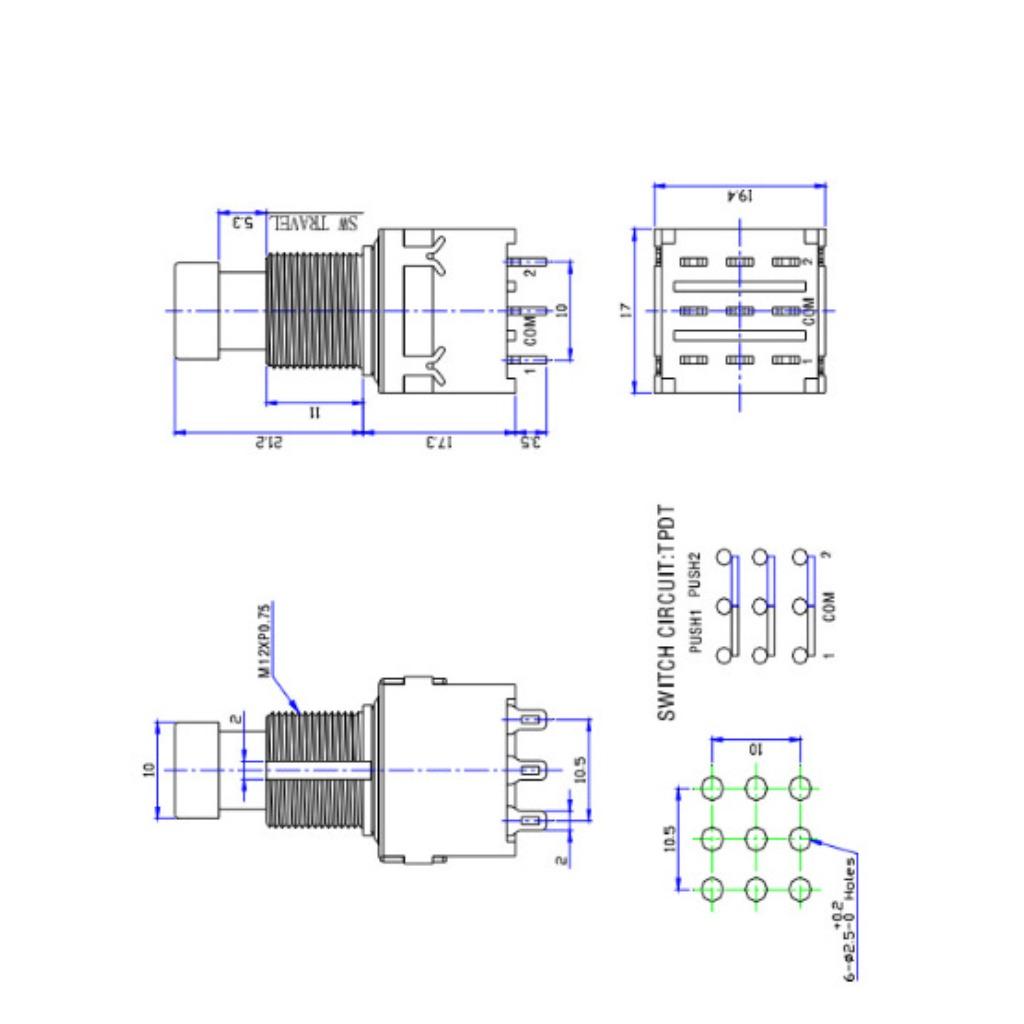 Effects Switches 9-Button Foot Switch Effects Switches Accessories, Electric Guitar Effects Accessories