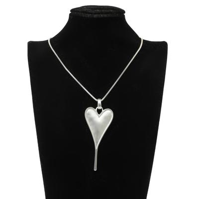 Damen Herzförmig Lange Pullover Kette Halskette Mode Vielseitig Metall Schmuck Zubehör