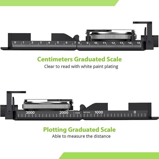 Brújula de alta precisión para senderismo y acampada, brújula militar resistente al agua con esfera que brilla en la oscuridad y regla de medición.